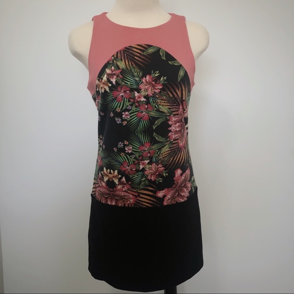 SOLD Mango MNG Tropical Color Block Sheath Dress - Picture 3 of 7